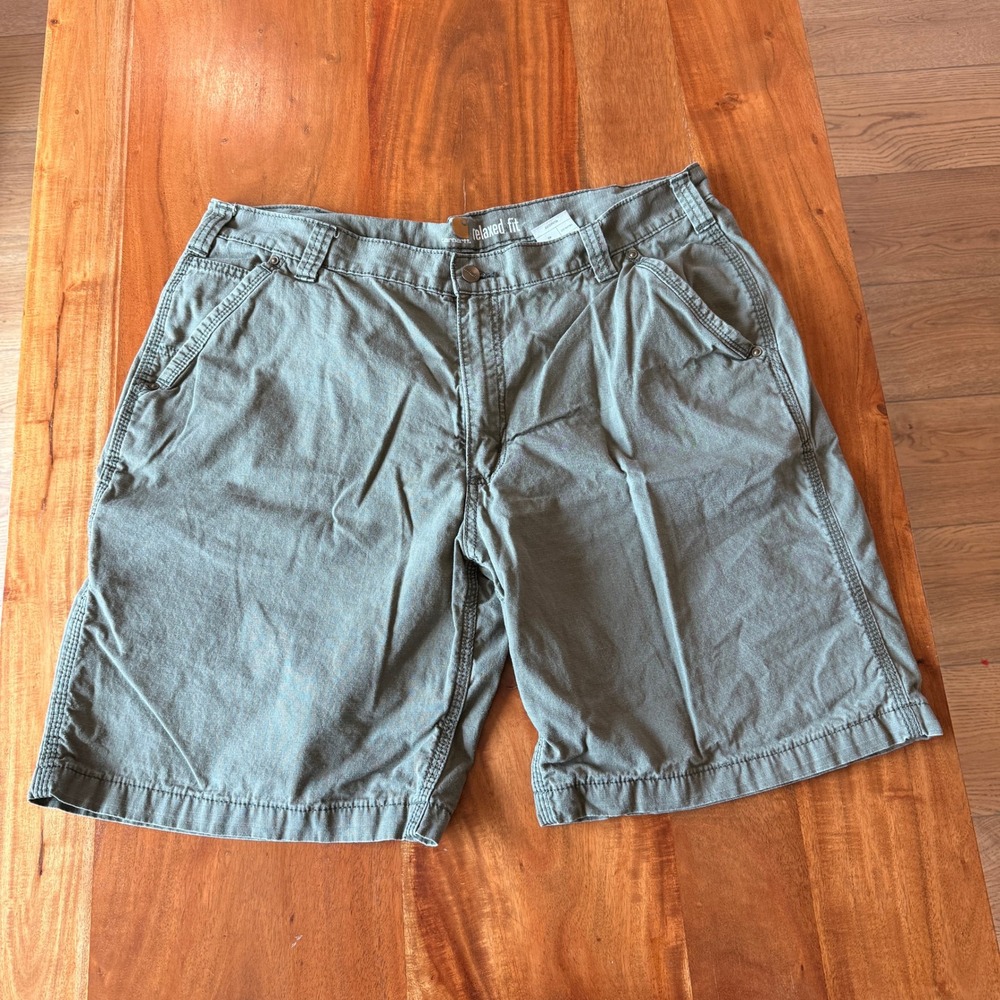 Carhartt Men's Green Relaxed Fit Shorts‎ Size 40